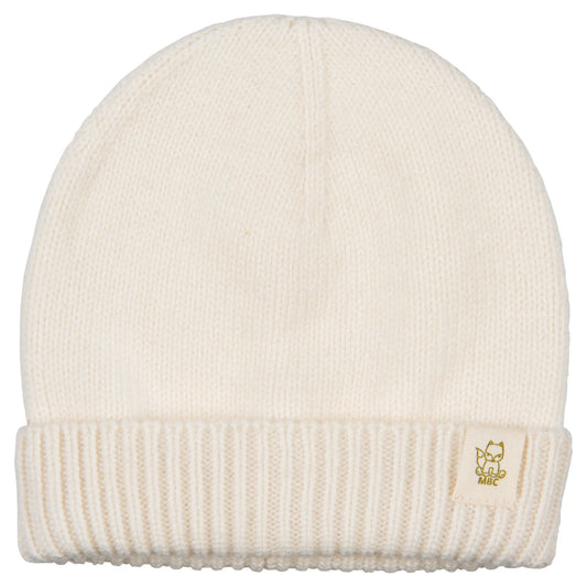 Wollen baby muts merinowol en cashmere Cream/ Off White 