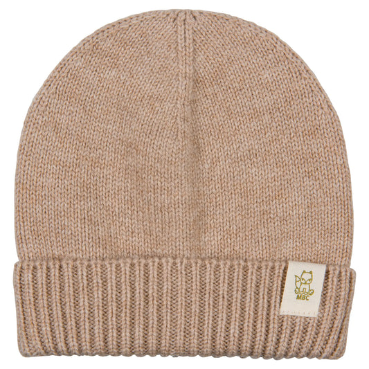 Wollen baby muts merinowol en cashmere Sienna/ Beige