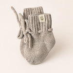 Wollen babyslofjes Sand- merinowol en cashmere 