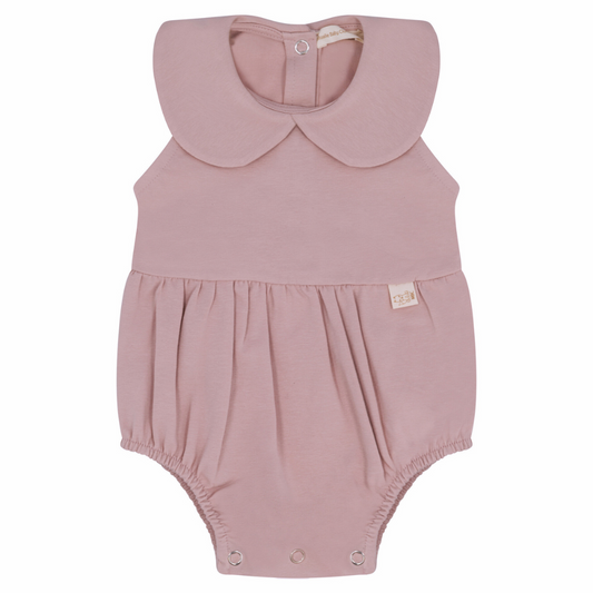 Oud roze zomerpakje met Peter Pan kraagje