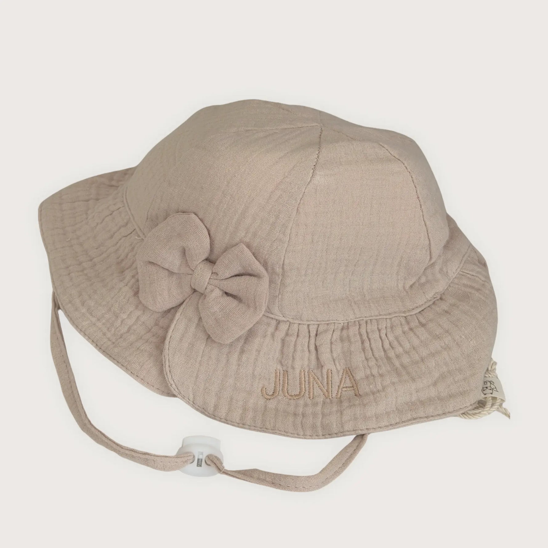 Gepersonaliseerd baby zonnehoedje met geborduurde naam