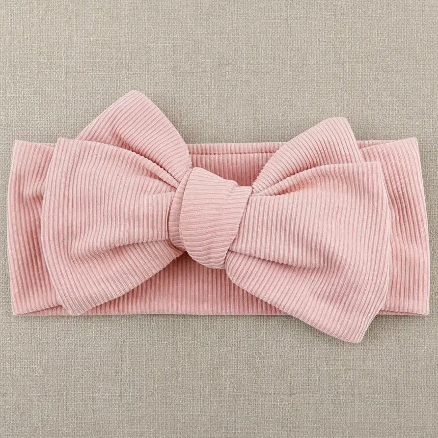 baby haarband met grote strik roze 