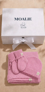 cadeau set merinowol en cashmere pink