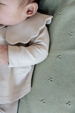 detail foto van scallop kraag 