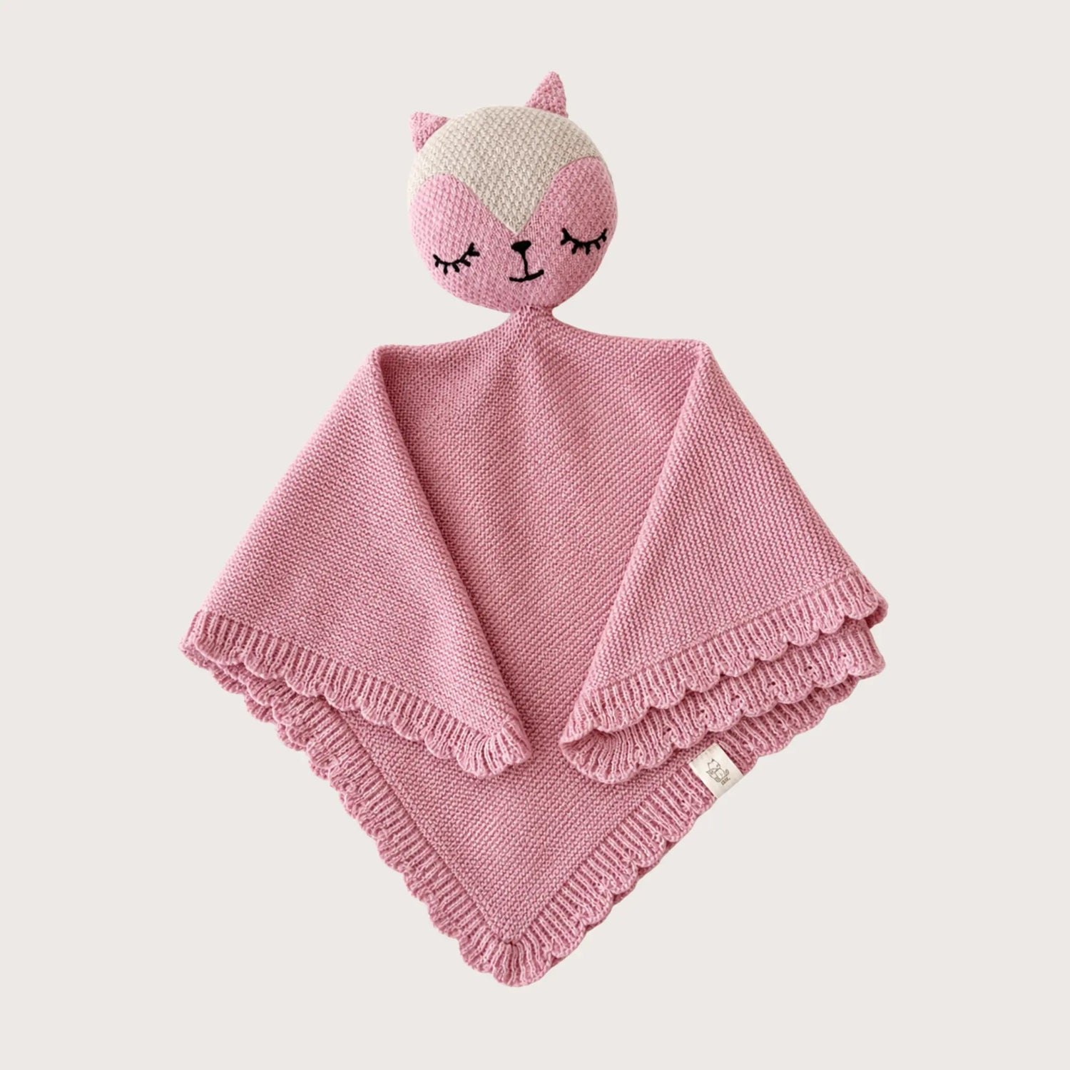 Katoenen Knuffeldoekje Vos - Roze