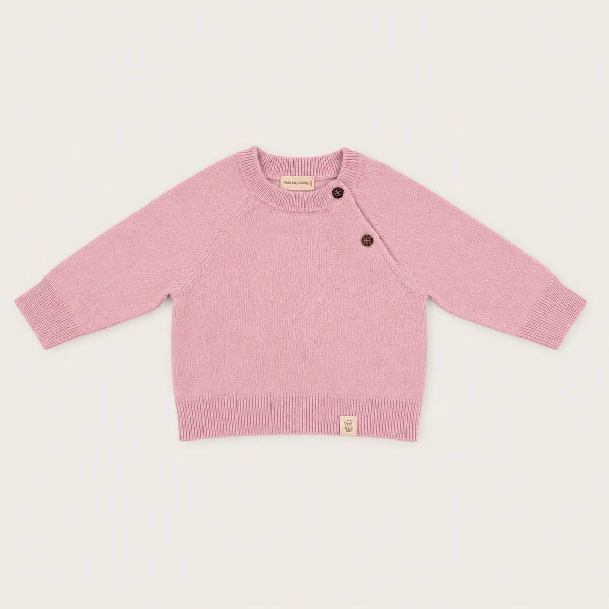 merinowollen baby truitje roze 
