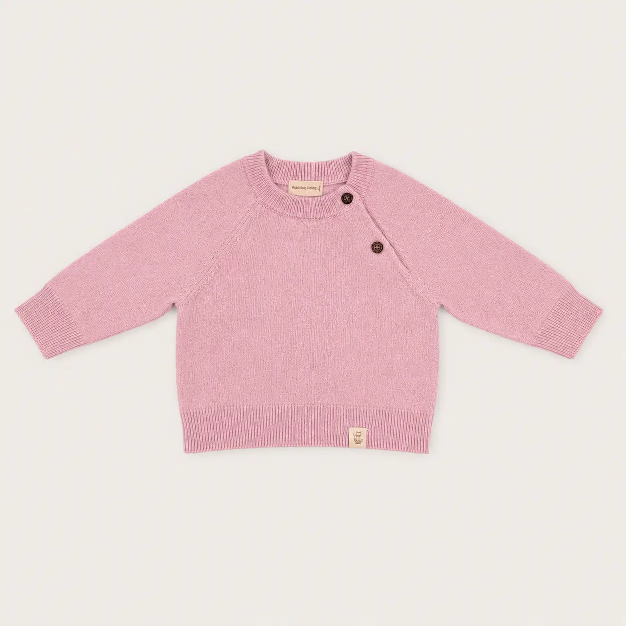 merinowollen baby truitje roze 