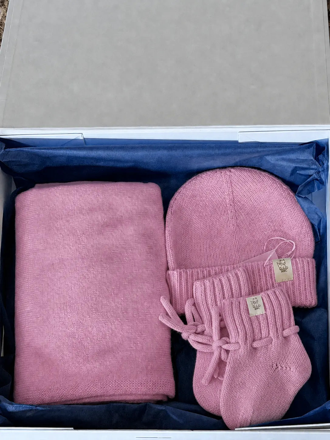 newborn giftset merinowool and cashmere in pink