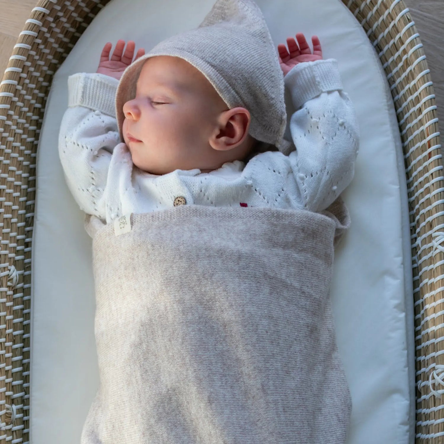 Copertina per neonato in lana merino (3 in 1)