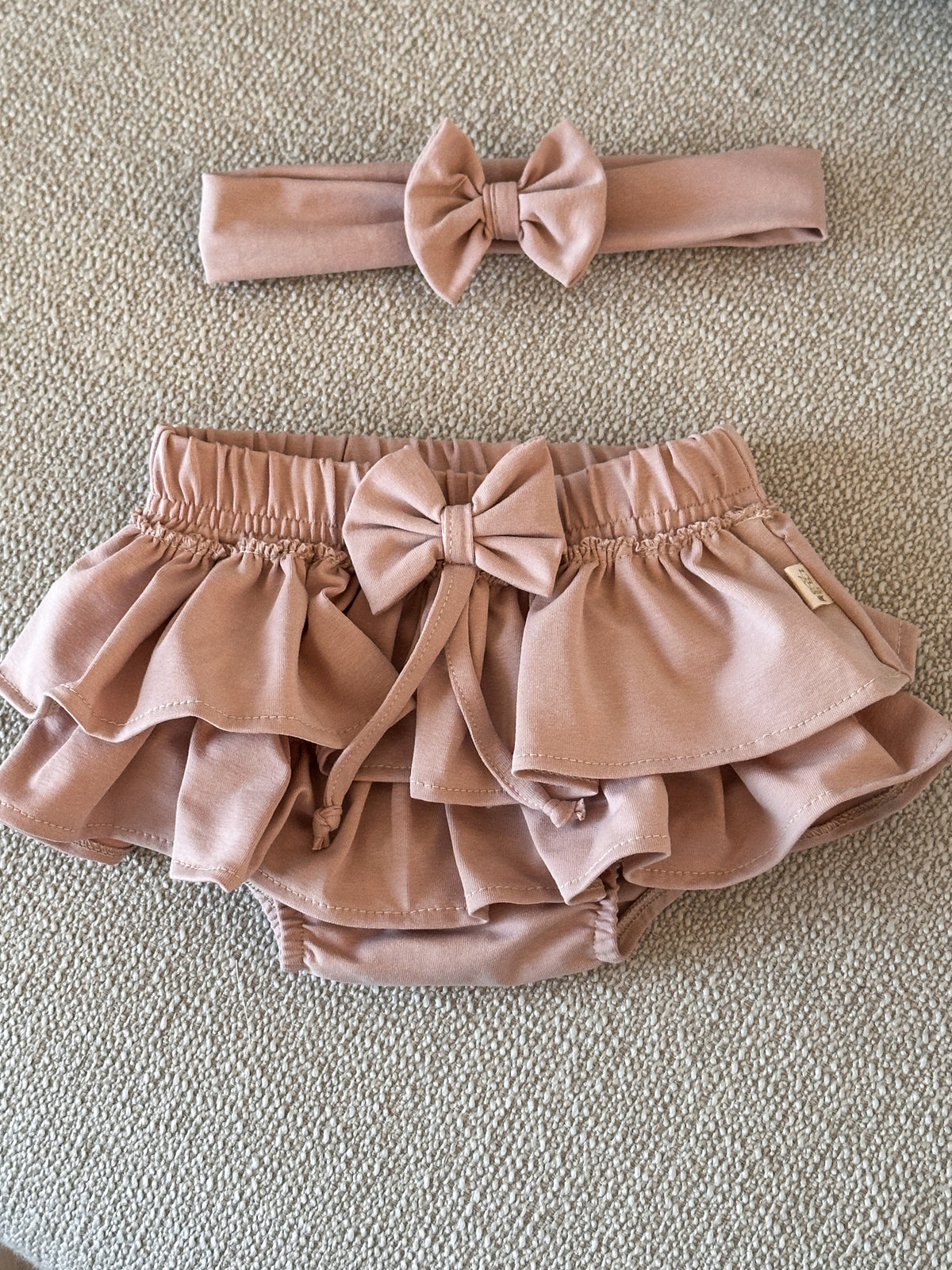 roze bloomers met bijpassende haarband