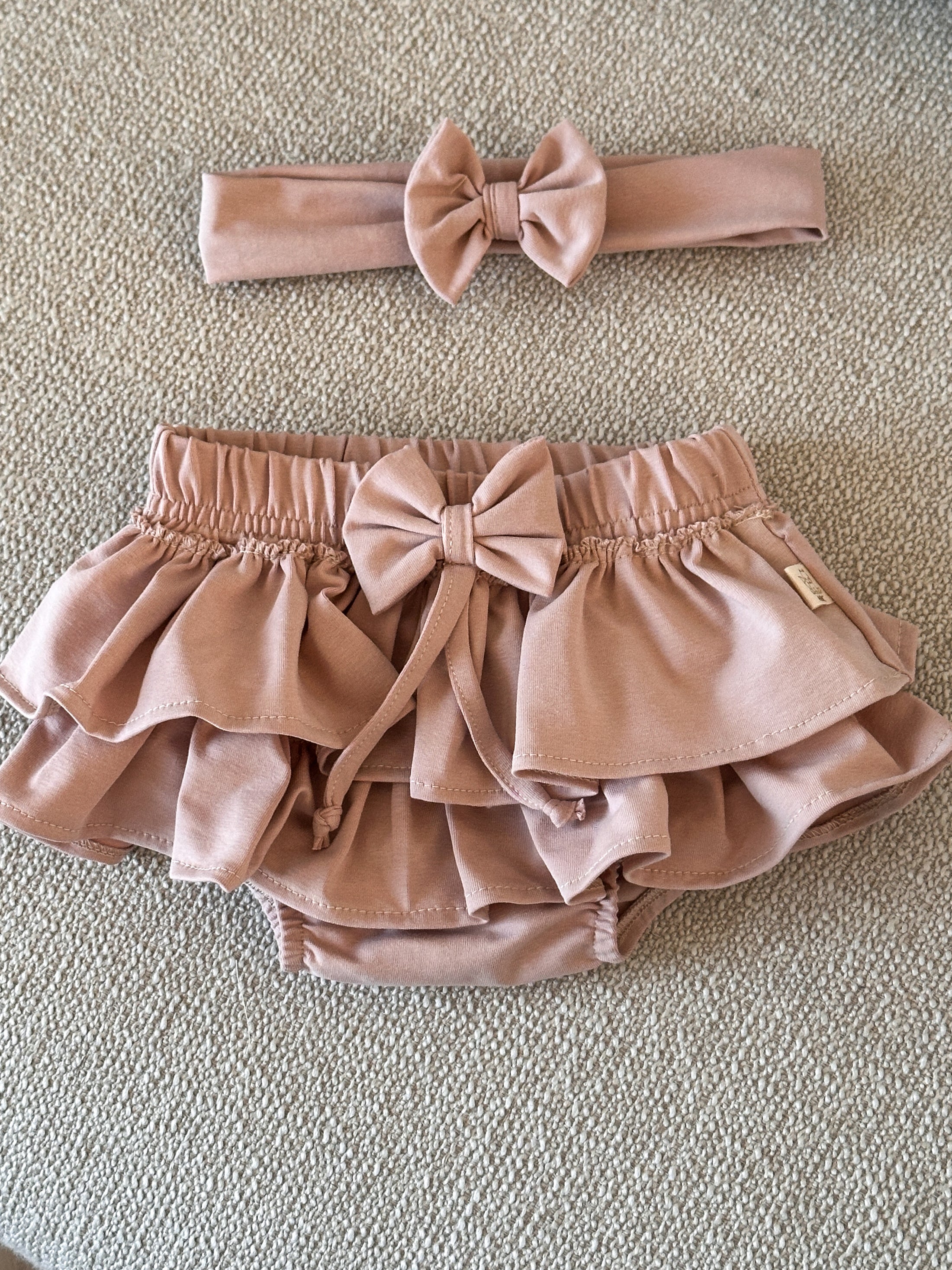 roze bloomers met bijpassende haarband