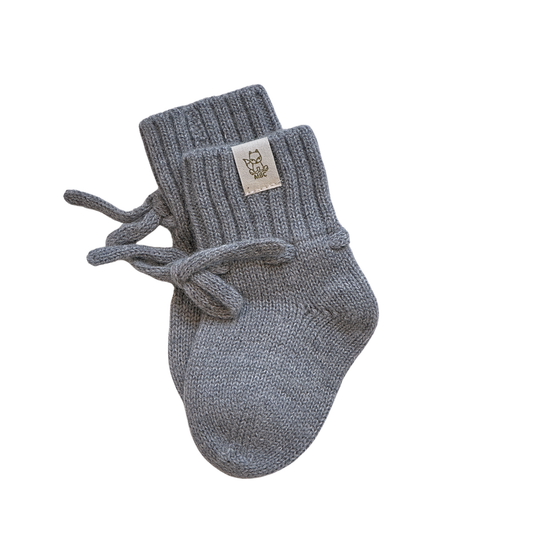 Babyschuhe aus Merinowolle Ash