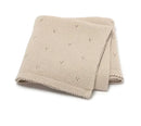 Knitted crib blanket made of cotton - breathable &amp; soft comfort 