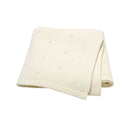 Knitted crib blanket made of cotton - breathable &amp; soft comfort 