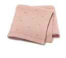 Knitted crib blanket made of cotton - breathable &amp; soft comfort 
